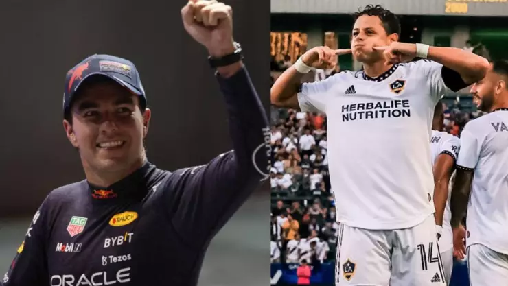 Checo Pérez se burla de Chicharito Hernández.jpg