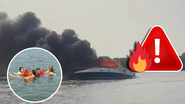 IMPACTANTE VIDEO_ Yate se incendia en costas de Veracruz; tripulantes se tiran al mar para salvarse.webp