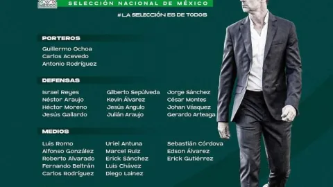 Convocatoria de México para los encuentros contra Surinam y Jamaica