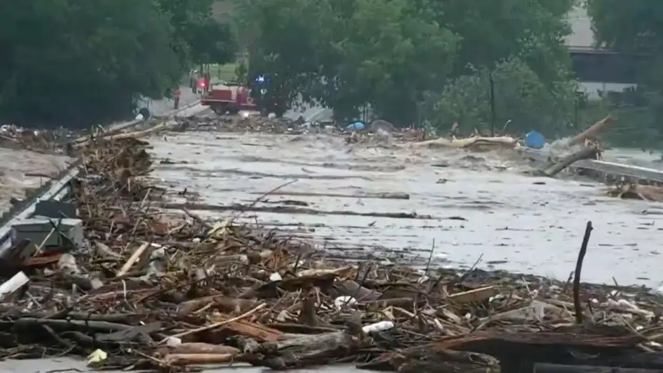 Inundaciones en Texas por crecida del río Guadalupe.
