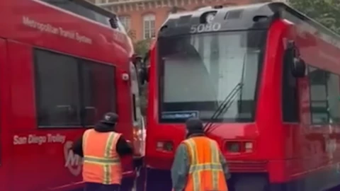 Choque de tranvías en San Diego genera caos y retrasos en el SD Trolley
