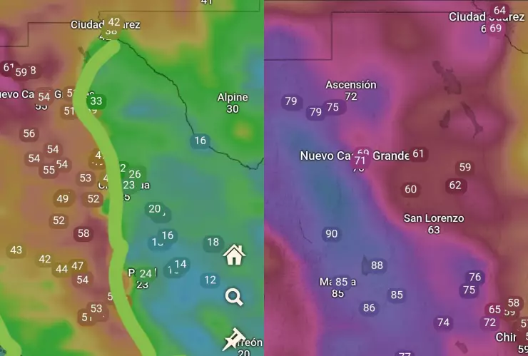 Vientos en Chihuahua