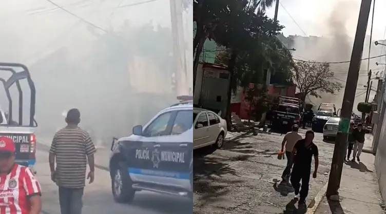 Se desata incendio en terreno baldío de Naucalpan, Edomex.