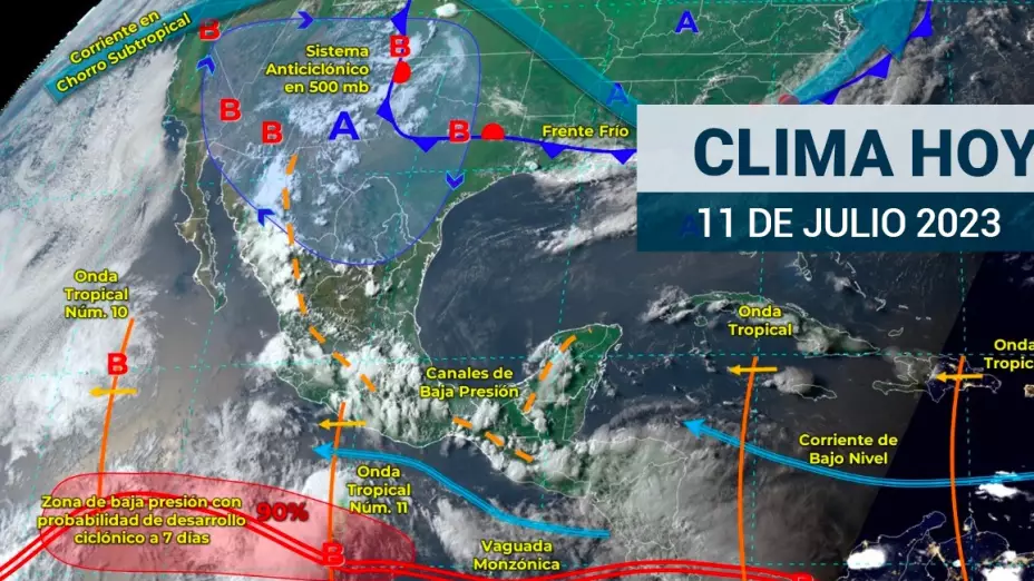 ¡Tláloc no perdona! El clima en México espera fuertes lluvias este 11 de julio