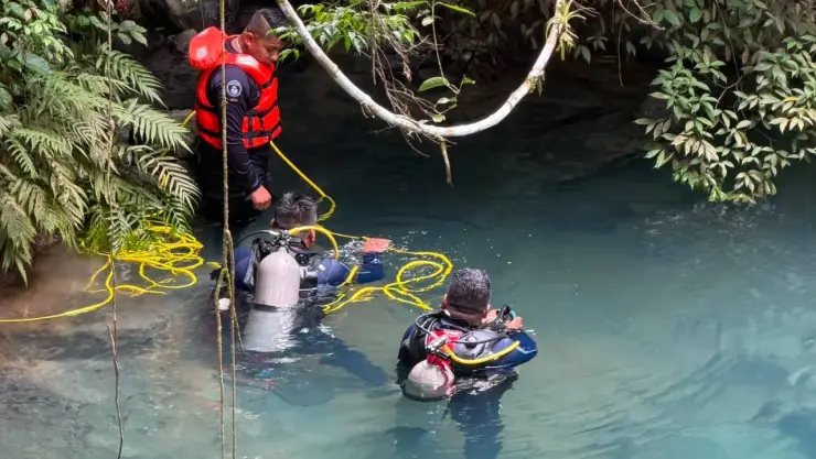 Sigue la búsqueda de joven pescador en cenote entre Veracruz y Oaxaca; esto se sabe