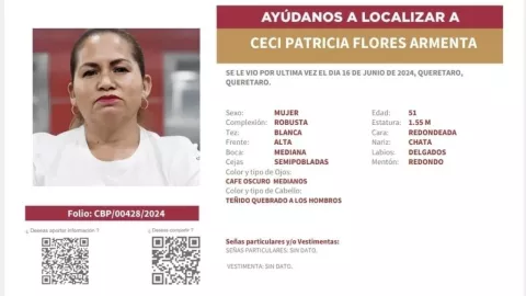 Ficha de búsqueda de la madre buscadora Ceci Flores