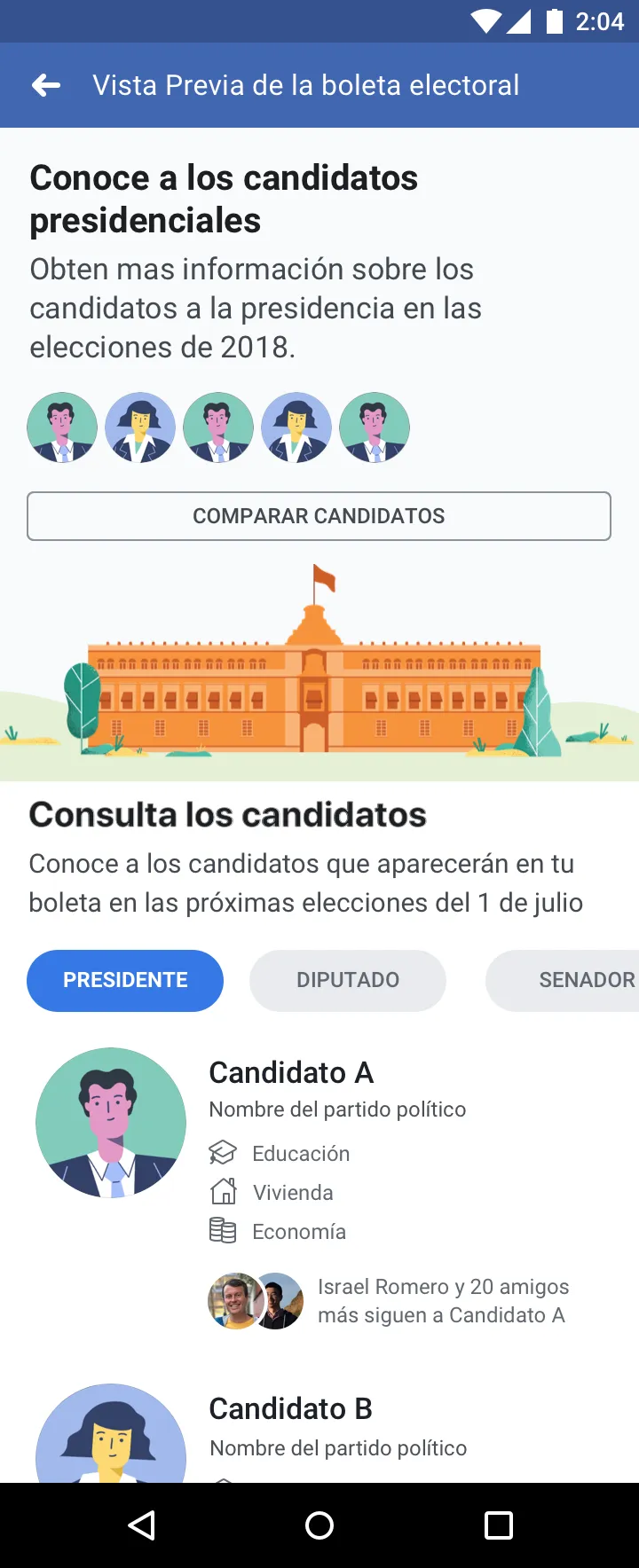 Herramienta de Facebook para Elecciones 2018