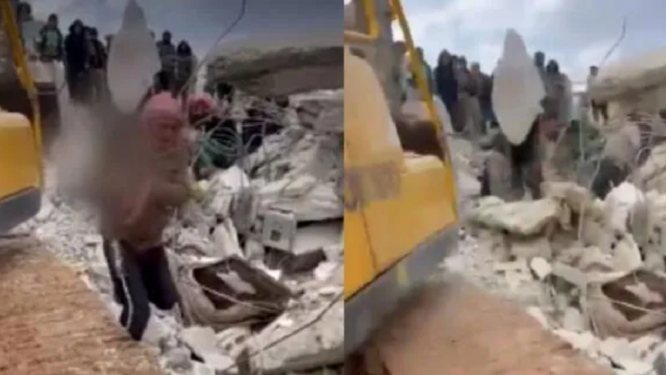 Bebé milagro Mujer da a luz entre los escombros del terremoto en Siria