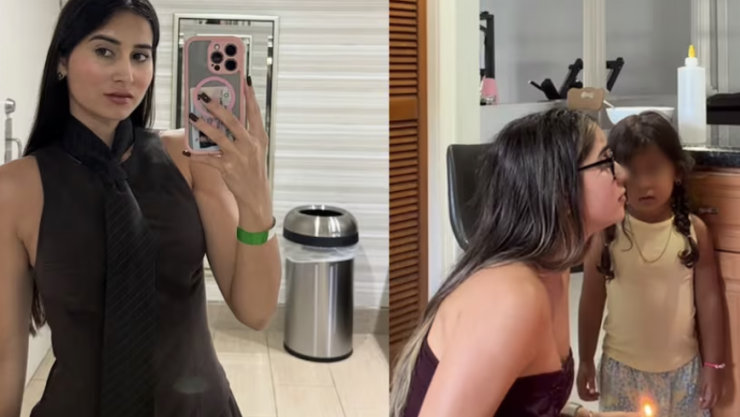 Famosa influencer vierte cera caliente sobre sus hijas; ya fue detenida