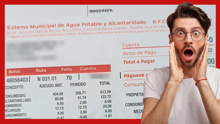 Recibo rojo SMAPA: ¿Qué significa y por qué te llega en Tuxtla Gutiérrez?