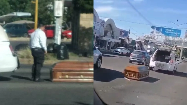Ataud cae de carroza en avenida de Culiacán, Sinaloa