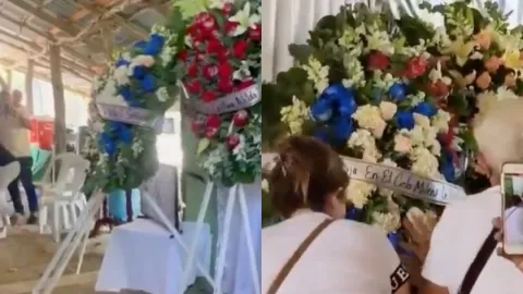 ¿Señales del más allá? Corona de flores se mueve sola durante un velorio