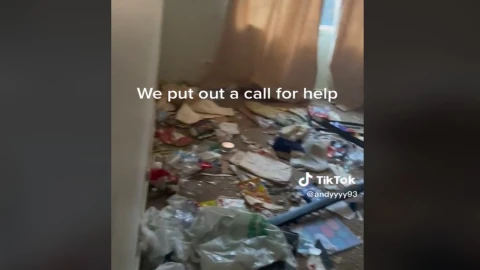 Mujer debía cuidar la casa de su amiga y termina por llenarla de basura