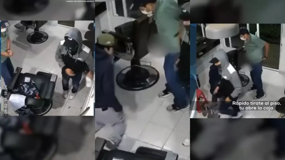 Asalto en barbería de Puebla: cámaras captan el violento robo en la colonia Aquiles Serdán