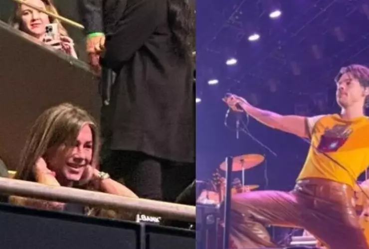 VIDEO - Harry Styles le hizo un streaptease a Jennifer Aniston ¡EN VIVO!