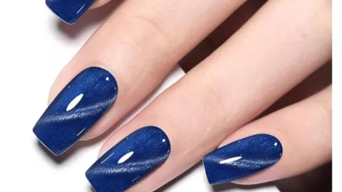 11 modelos de uñas azules sencillas, pero elegantes: poco elaboradas y hermosas