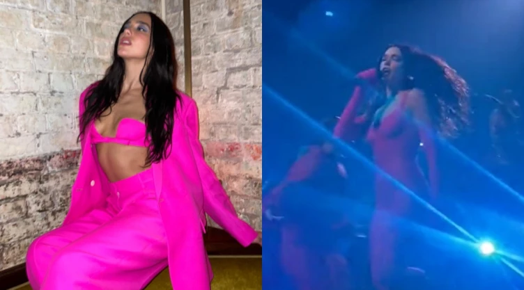 Dua Lipa playback escenario