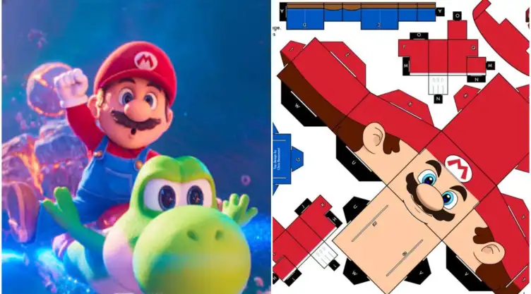 muñecos de papel de super mario bros