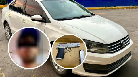 Detienen a hombre con pistola en Culiacán