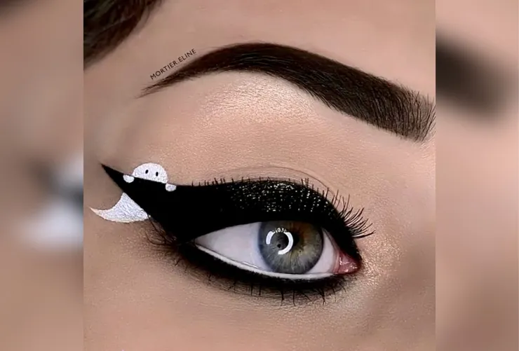 Cómo usar el eyeliner blanco para realzar la mirada con tu maquillaje de Halloween