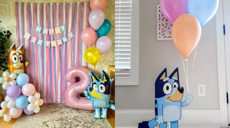 Cómo hacer adornos de Bluey para un cumpleaños