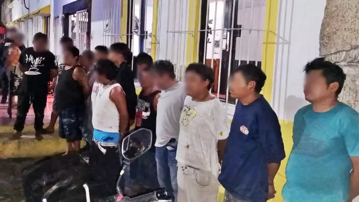 Por pelea de pandillas en Umán, detienen a 18 personas