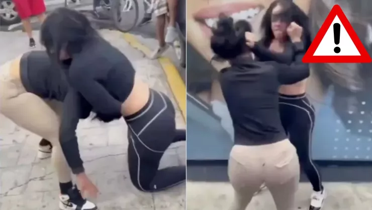 VIDEO VIRAL: Captan a dos mujeres enfrentándose violentamente por el amor de un hombre en plena vía pública 