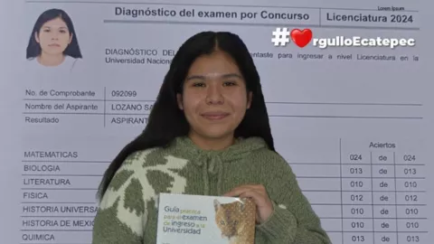 Puntaje perfecto en examen de admisión de la UNAM