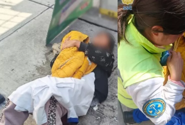 Parto en Tlalpan: policías y ERUM apoyan a joven de 18 años a dar a luz en Canal de Miramontes