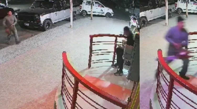hombre-armado-motosierra-amenaza-bar-lázaro-cárdenas-michoacán-video