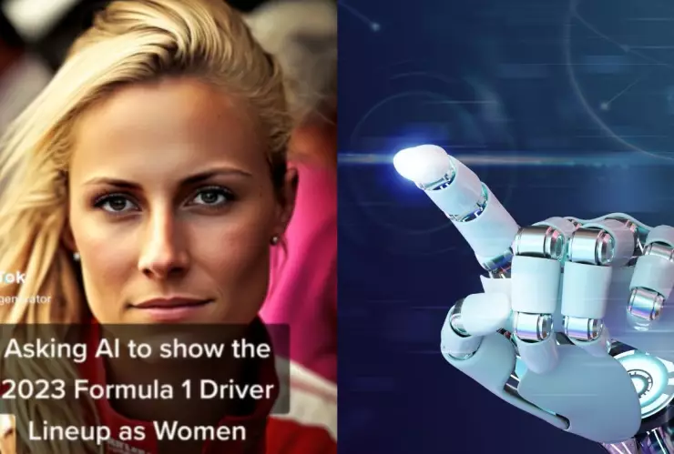 Fotos pilotos de F1 como mujeres; así se vería Checo Pérez