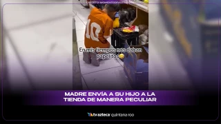 Madre envía a su hijo a la tienda y el momento se vuelve viral