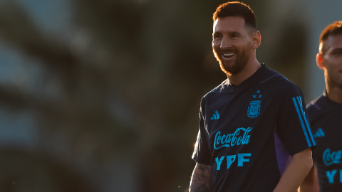 Lionel Messi con la Selecci&oacute;n Argentina
