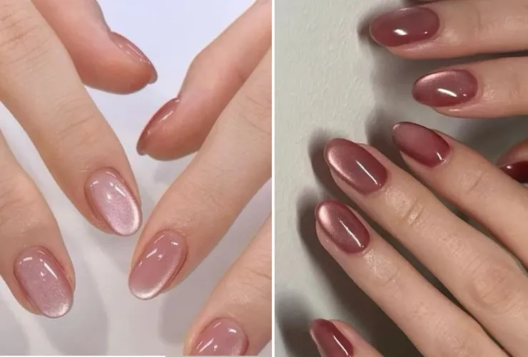 Ideas uñas nude glass