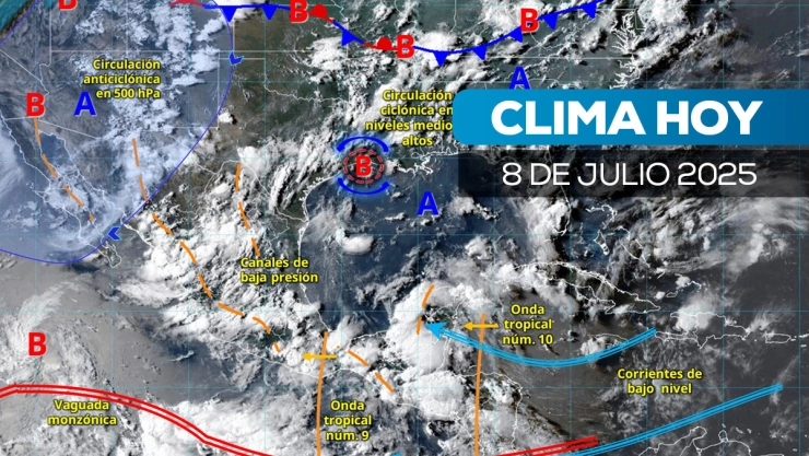 pronóstico del clima para el martes 8 de julio