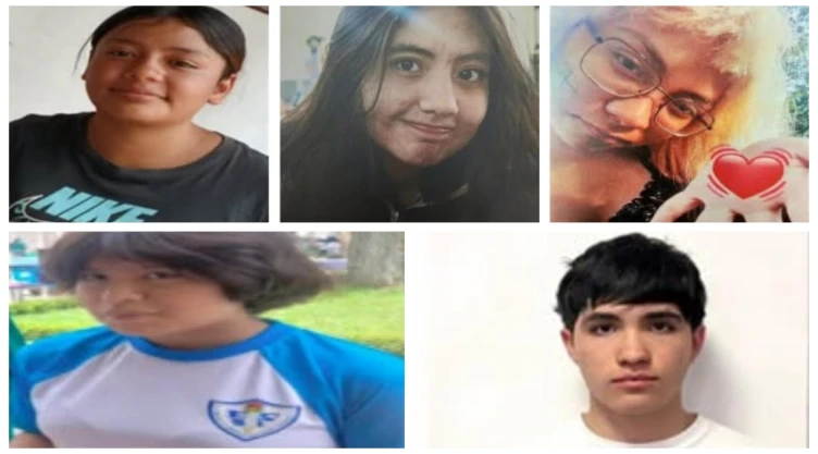 Cinco menores están desaparecidos en CDMX
