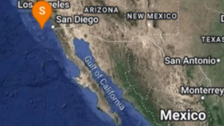 Se registra un sismo en Playas de Rosarito hoy lunes 15 de enero de 2024