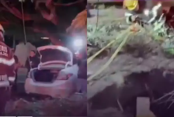 Joven choca y cae en socavón de 10 metros en Guadalajara; su estado de salud es grave | ZMG