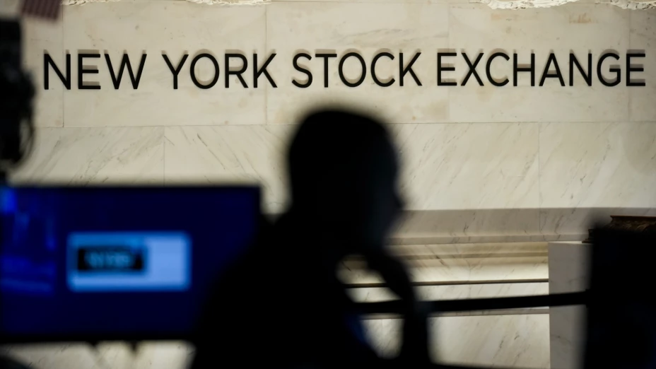 Silueta de un corredor en la Bolsa de Valores de NY