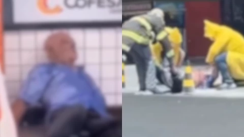 Abejas pican a hombre