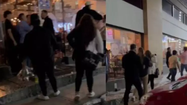 pelea entre meseros y clientes