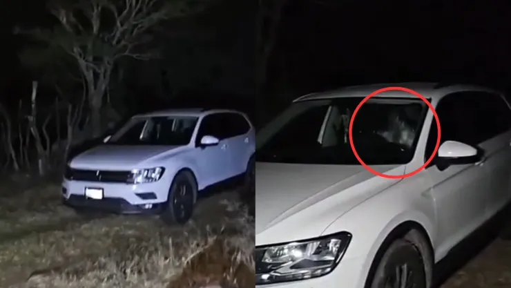VIDEO | Hombre graba a la presunta Llorona arriba de su carro