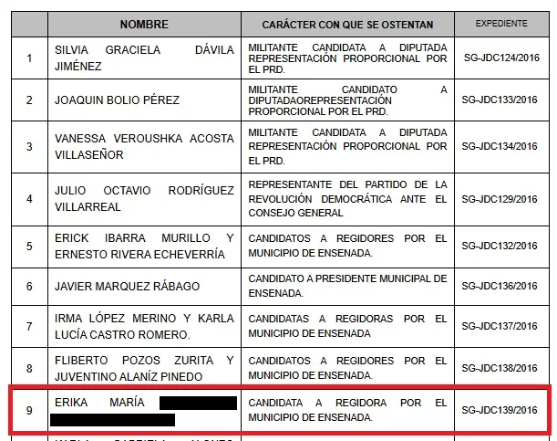 Erika María “N” fue candidata a un cargo político en Ensenada: es sospechosa de matar a Carolina Flores.