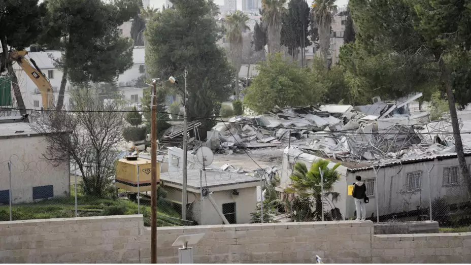 Derribo de un complejo de UNRWA en Jerusalén.