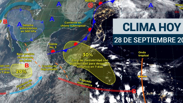 Para el clima, hoy sábado 28 de septiembre, se espera un temporal de lluvias