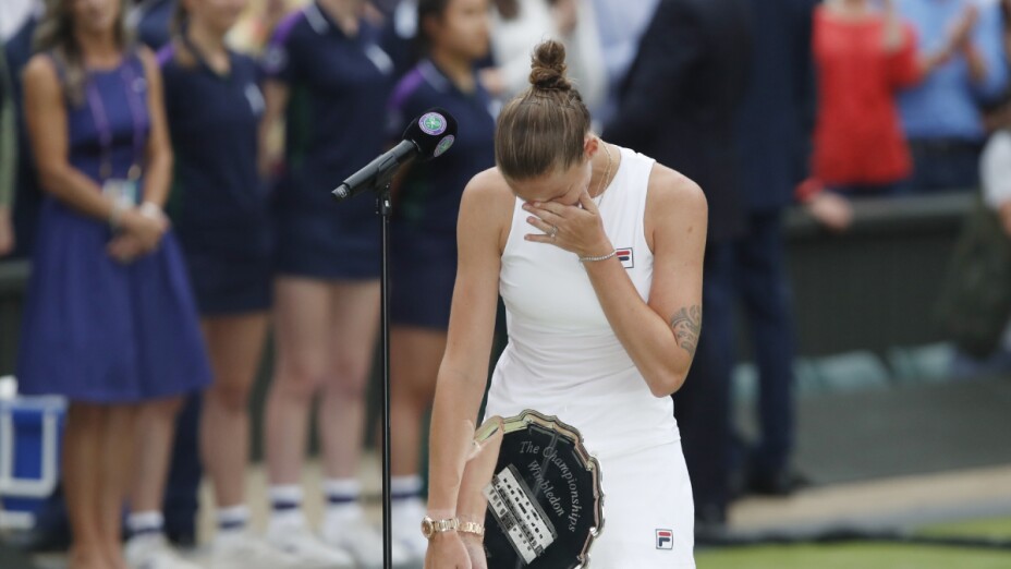 Karolina Pliskova llora su derrota