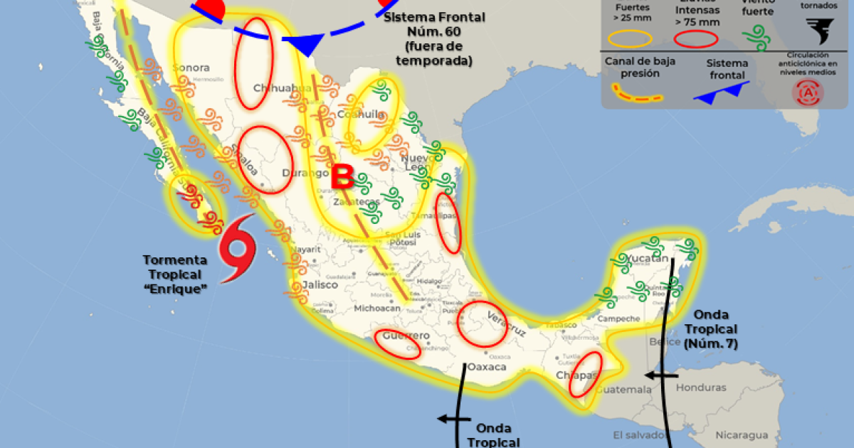 clima en mexico 29 de junio