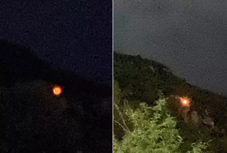 Captan supuestas brujas sobrevolando en el cerro de los Ates en Apaseo el Alto, Guanajuato