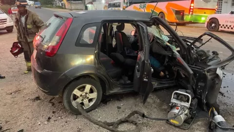 Accidente vehicular en Acayucan