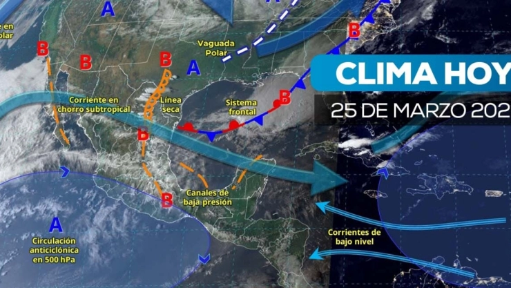 clima en méxico 25 marzo hoy